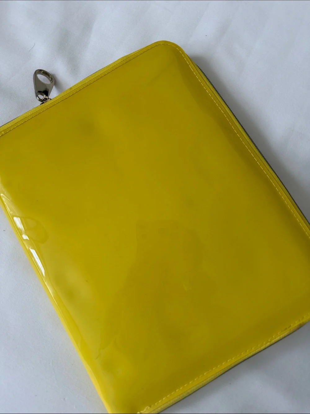 Ted Baker Yellow Patent Pouch with Pink Bow Detail - Picture 4 of 10